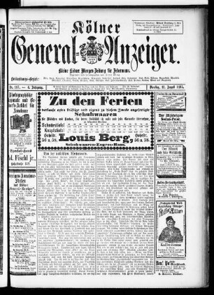 Kölner General-Anzeiger. 1893-1898