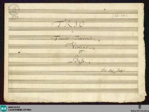Sonatas - Mus. Hs. 772 : fl, vl, b; G; GroT 3932-G