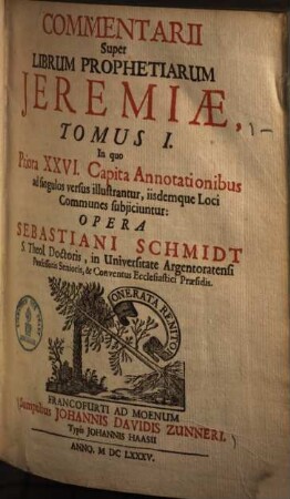 Commentarii super librum prophetiarum Jeremiae, 1