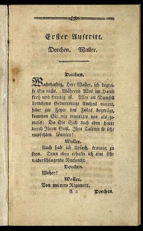 Erster Auftritt. - Zehnter Auftritt.