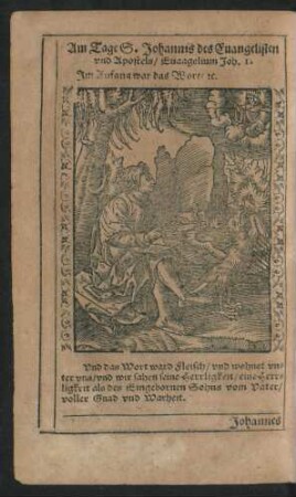 Am Tage S. Johannis des Evangelisten und Apostels/ ...
