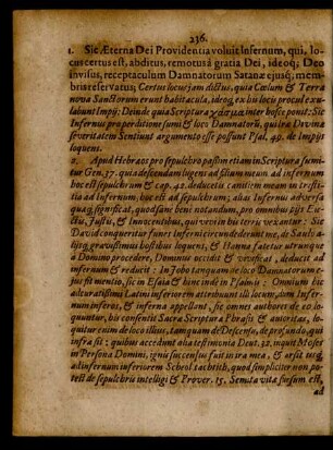 Sic Aeterna Dei Providentia voluit Infernum ...