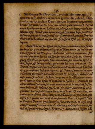 Sic Aeterna Dei Providentia voluit Infernum ...