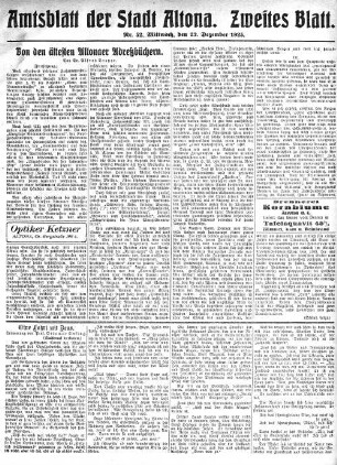 Nummer 52. Zweites Blatt. : Mittwoch, den 23. Dezember 1925