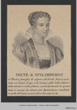 Folge von Bildnissen, Frauenbildnisse : Bildnis der Irene von Spilimbergo