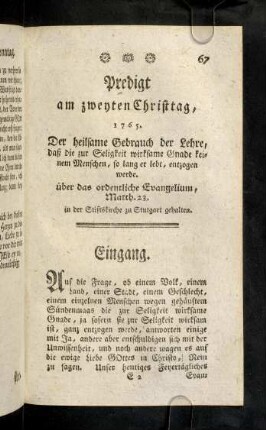 67-68, Eingang