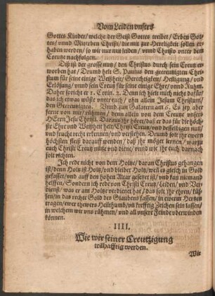 III. Wie wir seiner Creutzigung teilhafftig werden.