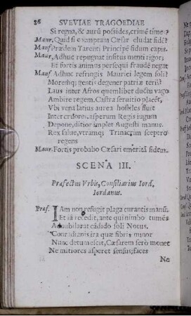 Scena III. Praefectus Urbis. Consiliarius Iord. Iordanus