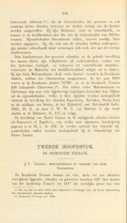 Tweede hoofdstuk. De Residentie Ternate