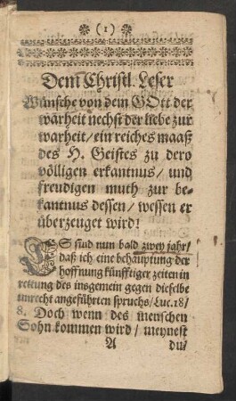 Dem Christl. Leser