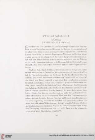 Zweiter Abschnitt: Moritz, zweite Hälfte 1547 - 1553