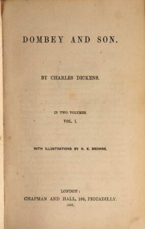 Works of Charles Dickens. 13, Dombey and son ; 1