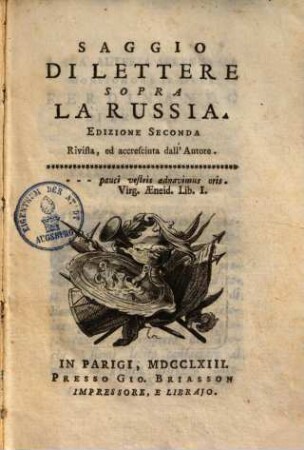 Saggio di lettere sopra la Russia
