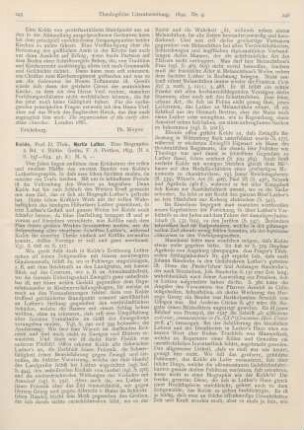 245-247 [Rezension] Kolde, Thdr., Martin Luther. Eine Biographie