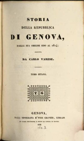 Storia della repubblica di Genova, dalla sua origine sino al 1814, 8