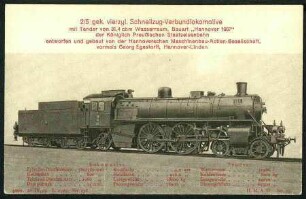 2/5 gekuppelte vierzylindrige Schnellzug-Verbundlokomotive