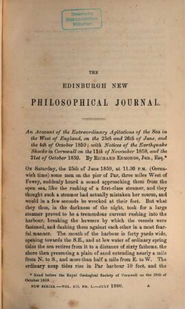 The Edinburgh new philosophical journal. 12. 1860