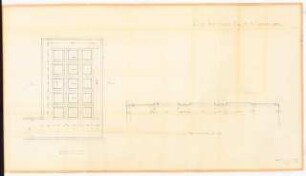 Reichsluftfahrtministerium, Berlin: Verbindungsbau: Treppenhaus (Decke) Grundriss 1:50, Schnitt 1:20