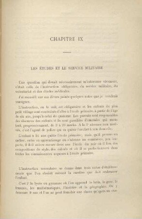 Chapitre IX. Les études et le service militaire