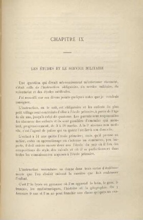 Chapitre IX. Les études et le service militaire