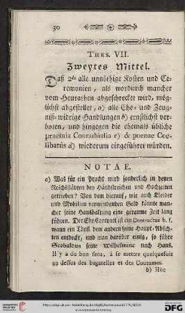 Thes. VII: Zweytes Mittel