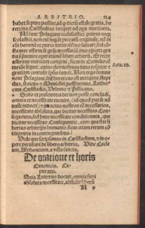 De oratione et horis Canonicis. Caput xxxi.