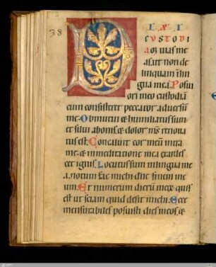 Rankeninitiale "D" (Ps. 38)