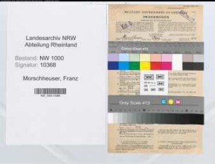 Entnazifizierung Franz Morschheuser, geb. 25.02.1889 (Kaufmann)