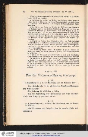 Kapitel III. Von der Rechnungsführung überhaupt.