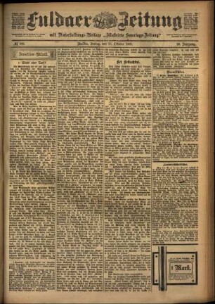 Zweite Ausgabe vom Freitag, den 25. Oktober 1901.