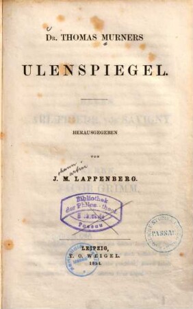 Dr. Thomas Murners Ulenspiegel
