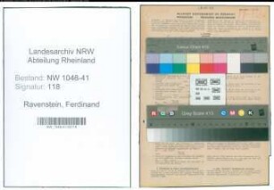 Entnazifizierung Ferdinand Ravenstein , geb. 13.02.1908 (Polizist)