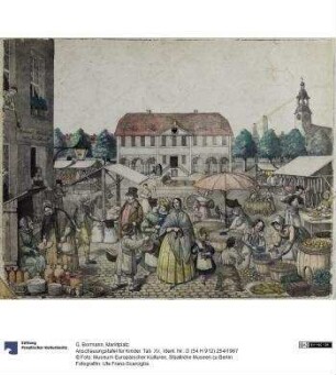 Marktplatz. Anschauungstafel für Kinder. Tab. XV.