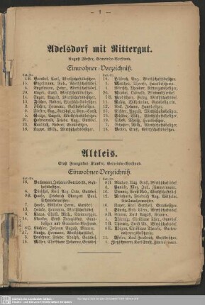 Adelsdorf mit Rittergut