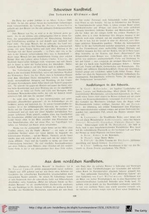 10/11: Schweizer Kunstbrief