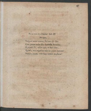 Phaedrus Fabular. Lib. III.