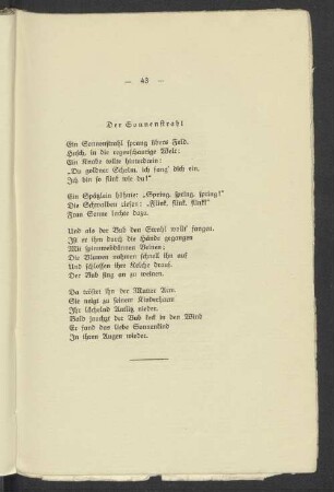 Der Sonnenstrahl