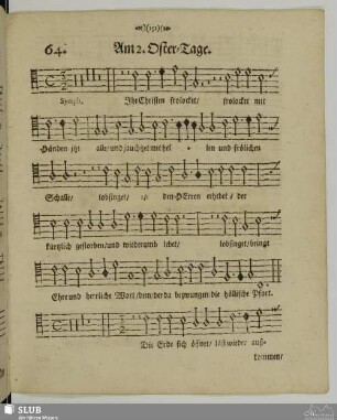 64. Am 2. Oster-Tage: Ihr Christen frohlocket