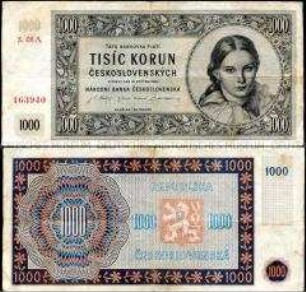 Tschechoslowakei, 1000 Korun
