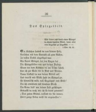 Das Spiegelbild.