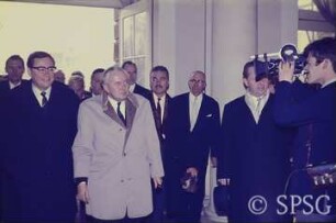 Staatsbesuch des britischen Premiers Harold Wilson, Berlin, Schloss Charlottenburg.