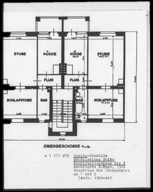 Sechsfamilienhaus Typ 1, Großsiedlung Britz in Berlin-Neukölln