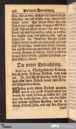 Die vierte Betrachtung.