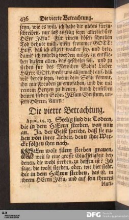 Die vierte Betrachtung.