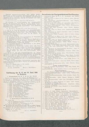 Teilsitzung des G. A. am 19. Juni 1914 in Bochum
