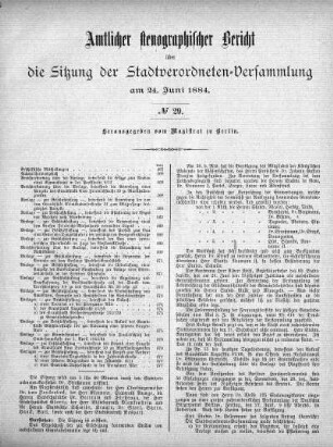 No. 29, 24. Juni 1884