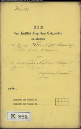 Koke Nr. 55 in Schwalenberg gegen Forstdirektion - Holzanweisung