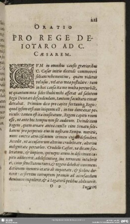 Oratio Pro Rege Deiotaro Ad C. Caesarem