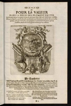 12, IV. Pour la Valeur, [...]; Die Tapfferkeit
