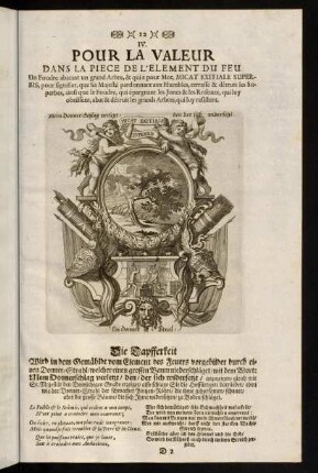 12, IV. Pour la Valeur, [...]; Die Tapfferkeit